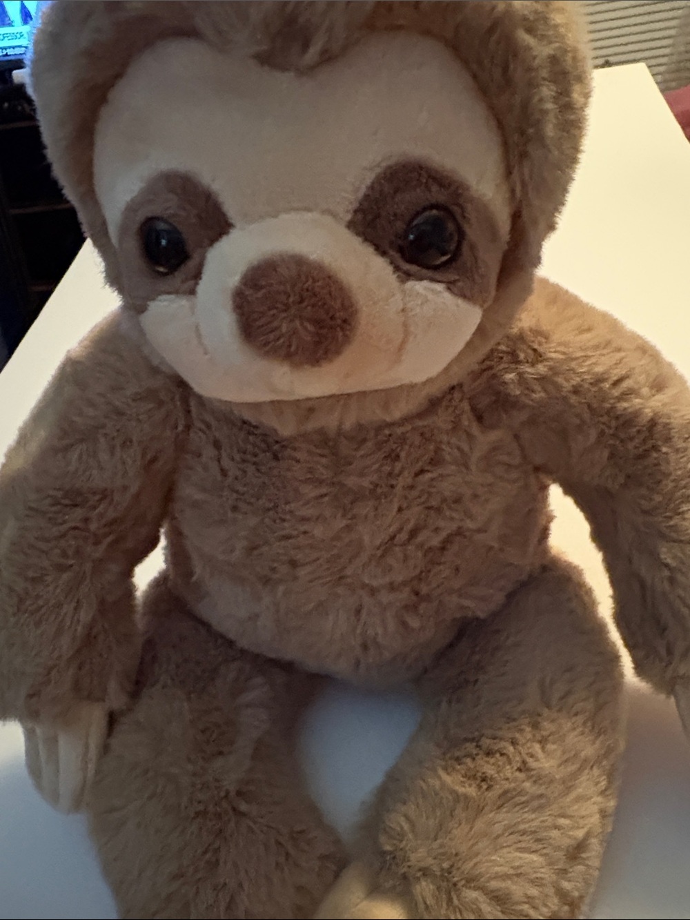 Plush Sloth Stuffed Animal - Tan and Cream